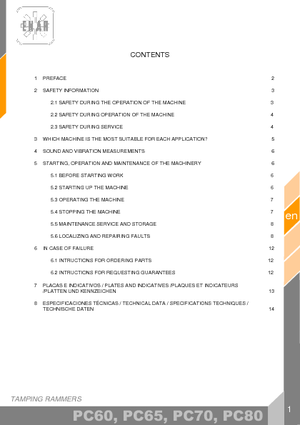Apisonadores a gasolina y diesel Enar PC 85 YD