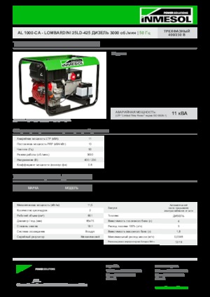 Grupos electrógenos diesel INMESOL AL 1000-CA