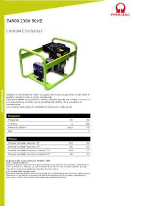 Grupos electrógenos diesel PRAMAC Lifter E 4500 SYH
