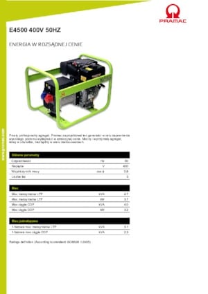 Grupos electrógenos diesel PRAMAC Lifter E 4500 TYH