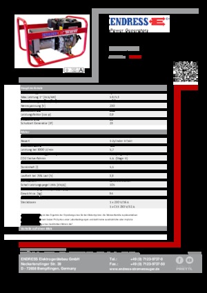 Grupos electrógenos diesel Endress ESE 604 YS DI