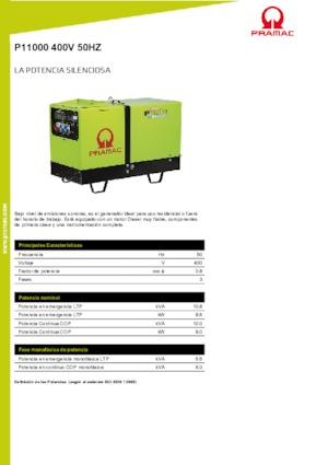 Grupos electrógenos diesel PRAMAC Lifter P 11000 TYA