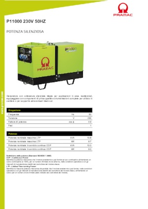 Grupos electrógenos diesel PRAMAC Lifter P 11000 TYA