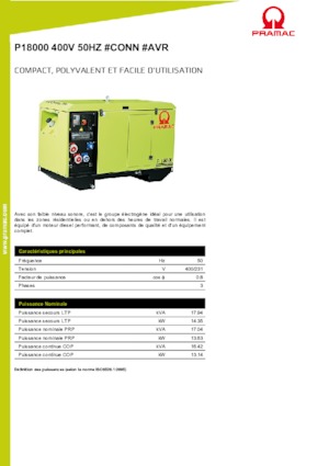Grupos electrógenos diesel PRAMAC Lifter P 18000 TYA