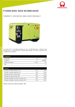 Grupos electrógenos diesel PRAMAC Lifter P 18000 TYA