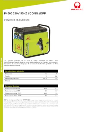 Grupos electrógenos diesel PRAMAC Lifter P 4500