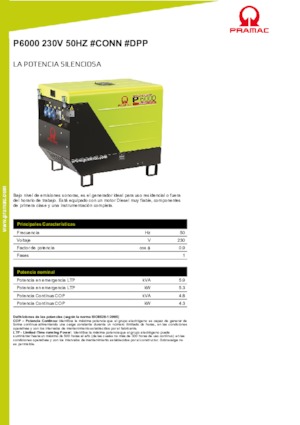 Grupos electrógenos diesel PRAMAC Lifter P 6000 TYA