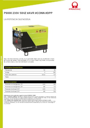 Grupos electrógenos diesel PRAMAC Lifter P 9000
