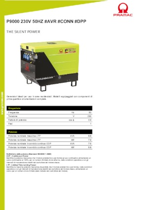 Grupos electrógenos diesel PRAMAC Lifter P 9000