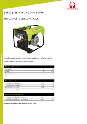 Grupos electrógenos diesel PRAMAC Lifter S 6000 TYA