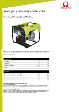 Grupos electrógenos diesel PRAMAC Lifter S 6500 SYA