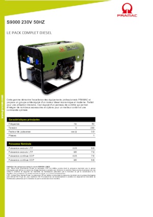 Grupos electrógenos diesel PRAMAC Lifter S 9000 TRA