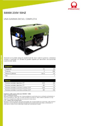 Grupos electrógenos diesel PRAMAC Lifter S 9000 TRA