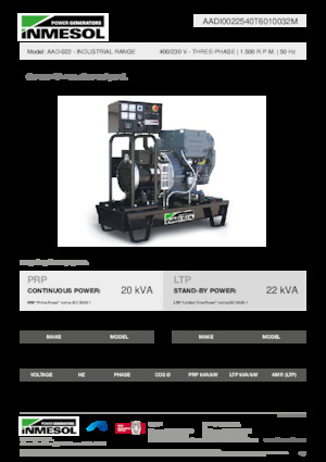 Grupos electrógenos diesel INMESOL AAD-022