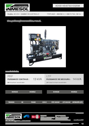 Grupos electrógenos diesel INMESOL AD-014