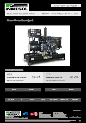 Grupos electrógenos diesel INMESOL AD-070