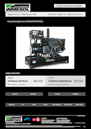 Grupos electrógenos diesel INMESOL AD-070