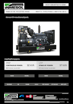 Grupos electrógenos diesel INMESOL AD-100