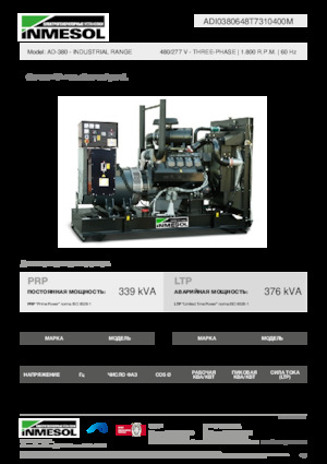 Grupos electrógenos diesel INMESOL AD-380