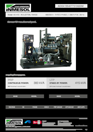 Grupos electrógenos diesel INMESOL AD-415