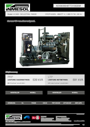 Grupos electrógenos diesel INMESOL AD-600