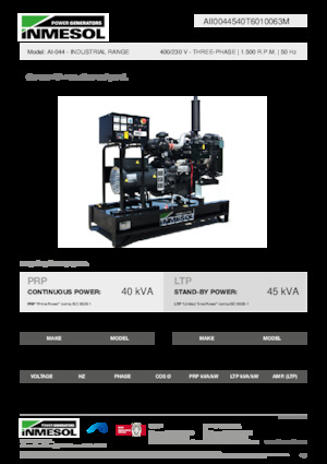 Grupos electrógenos diesel INMESOL AI-044