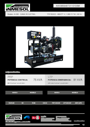 Grupos electrógenos diesel INMESOL AI-085