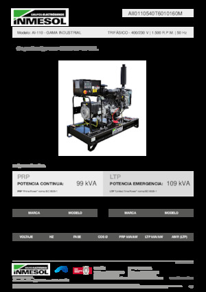 Grupos electrógenos diesel INMESOL AI-110