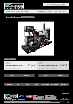 Grupos electrógenos diesel INMESOL AI-140