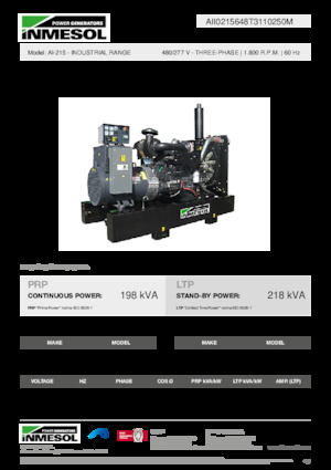 Grupos electrógenos diesel INMESOL AI-215