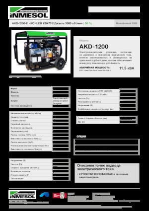 Grupos electrógenos diesel INMESOL AKD-1200-E