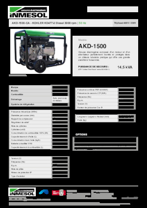 Grupos electrógenos diesel INMESOL AKD-1500-CA