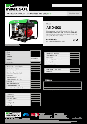 Grupos electrógenos diesel INMESOL AKD-500-CA