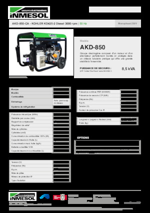 Grupos electrógenos diesel INMESOL AKD-850-CA