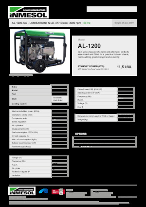 Grupos electrógenos diesel INMESOL AL 1200-CA
