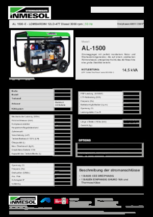 Grupos electrógenos diesel INMESOL AL 1500-E