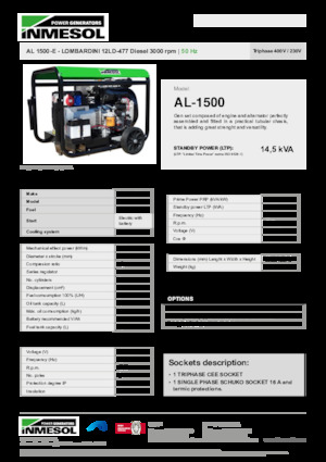 Grupos electrógenos diesel INMESOL AL 1500-E