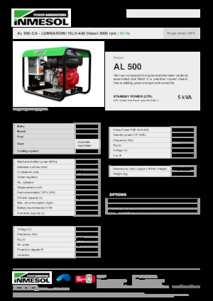 Grupos electrógenos diesel INMESOL AL 500-CA