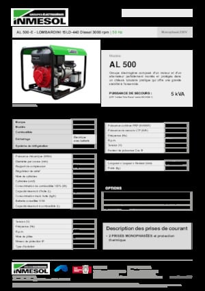 Grupos electrógenos diesel INMESOL AL 500-E