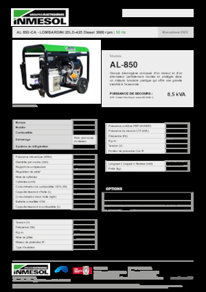 Grupos electrógenos diesel INMESOL AL 850-CA