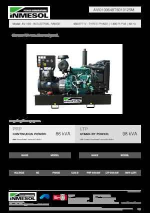 Grupos electrógenos diesel INMESOL AV-100