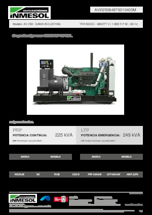 Grupos electrógenos diesel INMESOL AV-250