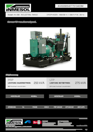 Grupos electrógenos diesel INMESOL AV-280