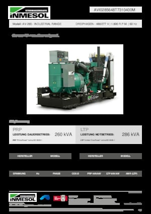 Grupos electrógenos diesel INMESOL AV-285