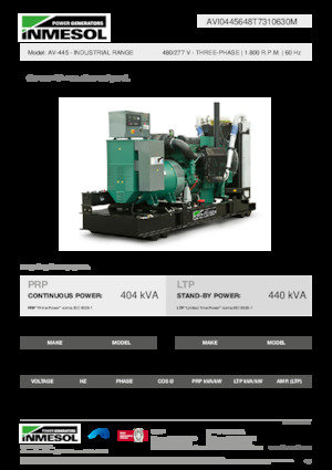 Grupos electrógenos diesel INMESOL AV-445