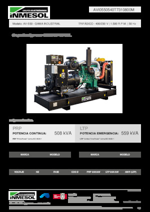 Grupos electrógenos diesel INMESOL AV-550