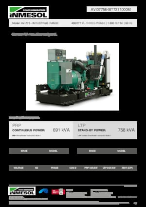 Grupos electrógenos diesel INMESOL AV-775