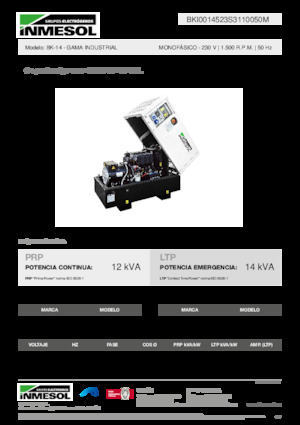 Grupos electrógenos diesel INMESOL BK-14