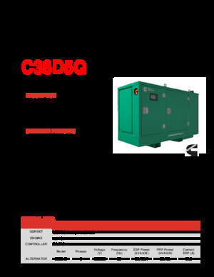 Grupos electrógenos diesel Cummins C38D5Q