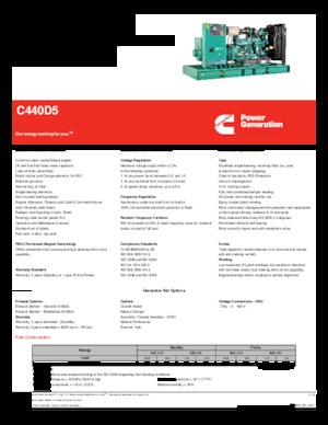Grupos electrógenos diesel Cummins C440D5